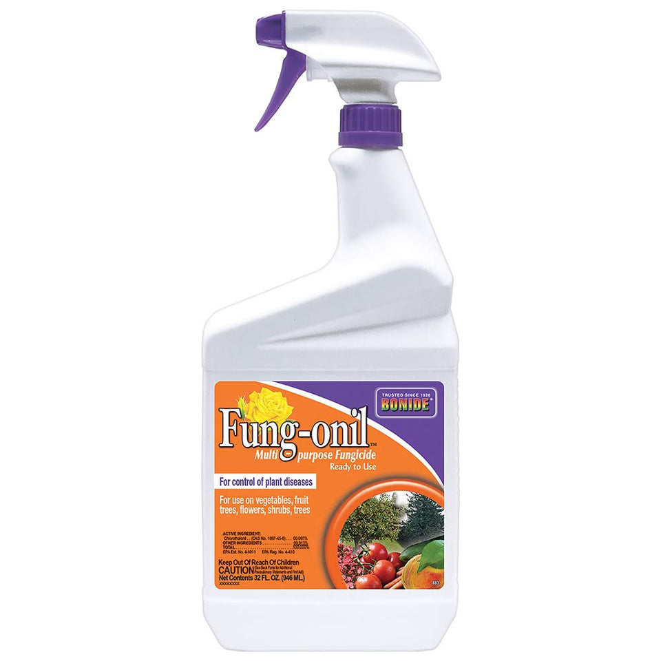 Bonide Fung-onil 32oz bottle ready-to-use protects plants from common fungal diseases.