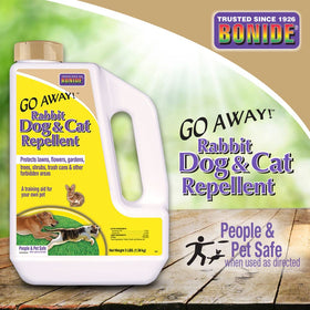 Cat and rabbit deterrence near flower beds with Go Away!.