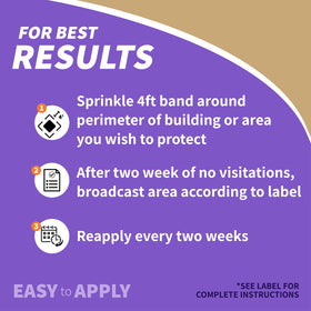 Bonide Go Away! granules lawn band protection—4-foot barrier around the area you want to protect.