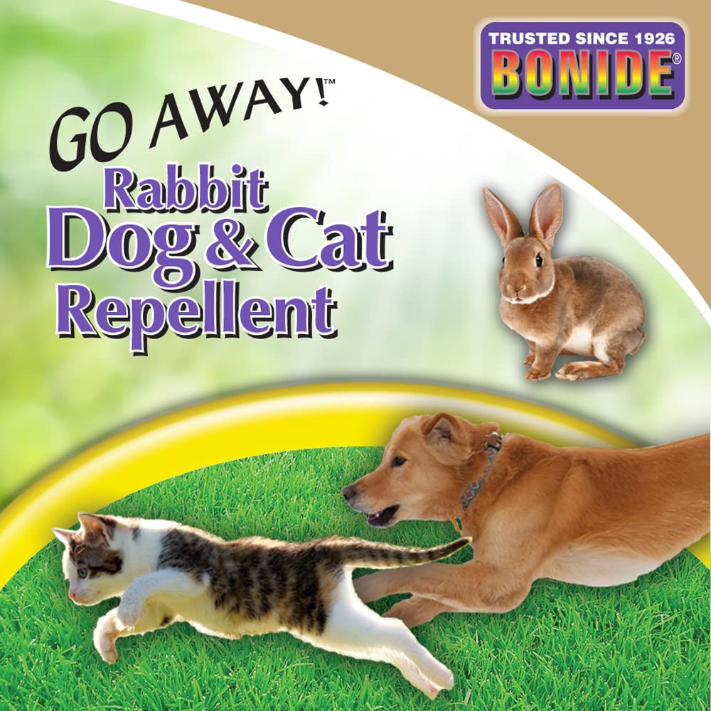 Bonide Go Away! granules pet-friendly use—safe when used as directed around people and pets.