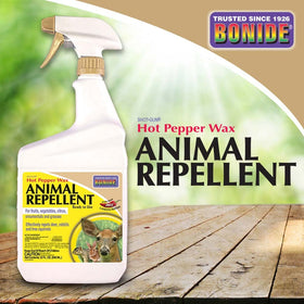 Bonide Hot Pepper Wax used around lawn to deter squirrels