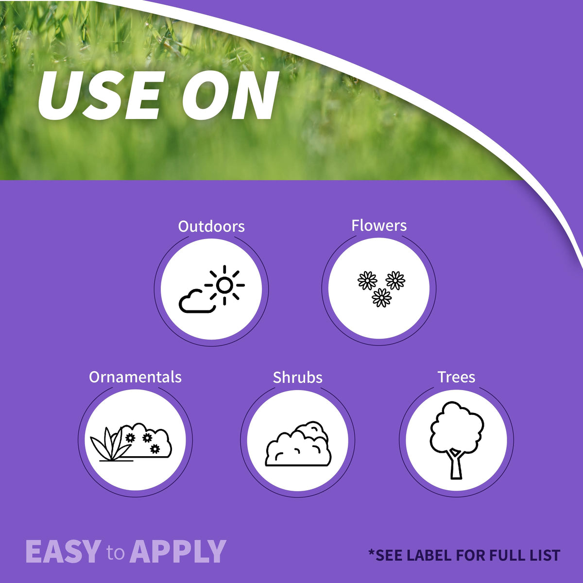 Bonide Infuse bag label and branding highlighting easy application and coverage details