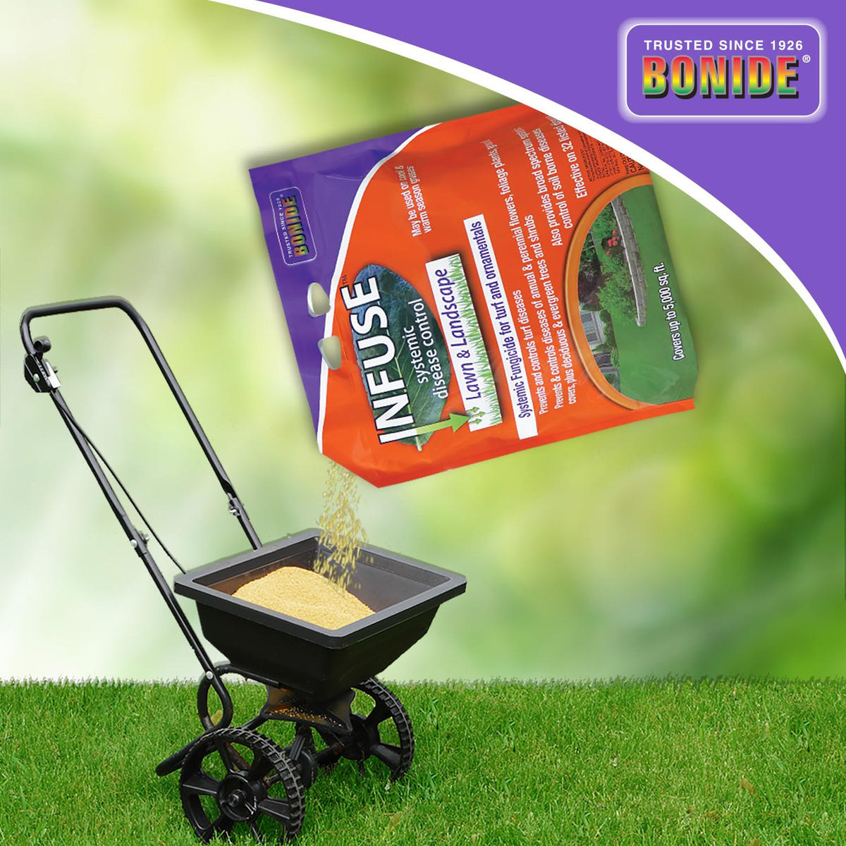 Bonide Infuse first sign prevention image communicating early plant protection