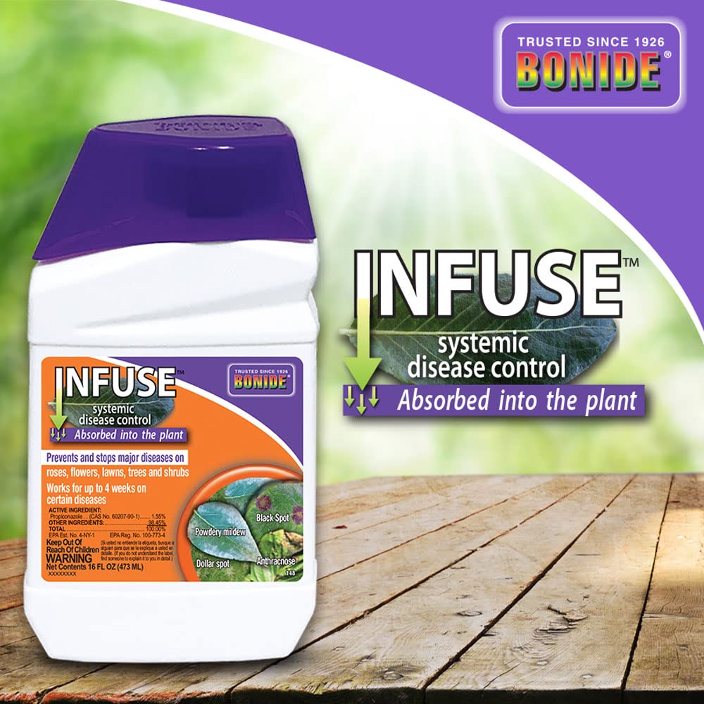Bonide Infuse diseases-list highlights more than 30 diseases addressed.
