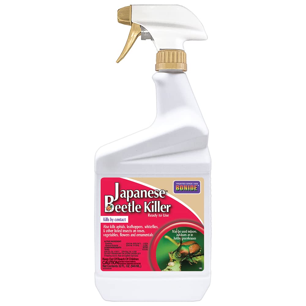 Bonide Japanese Beetle Killer bottle ready to spray indoors and outdoors to control pests