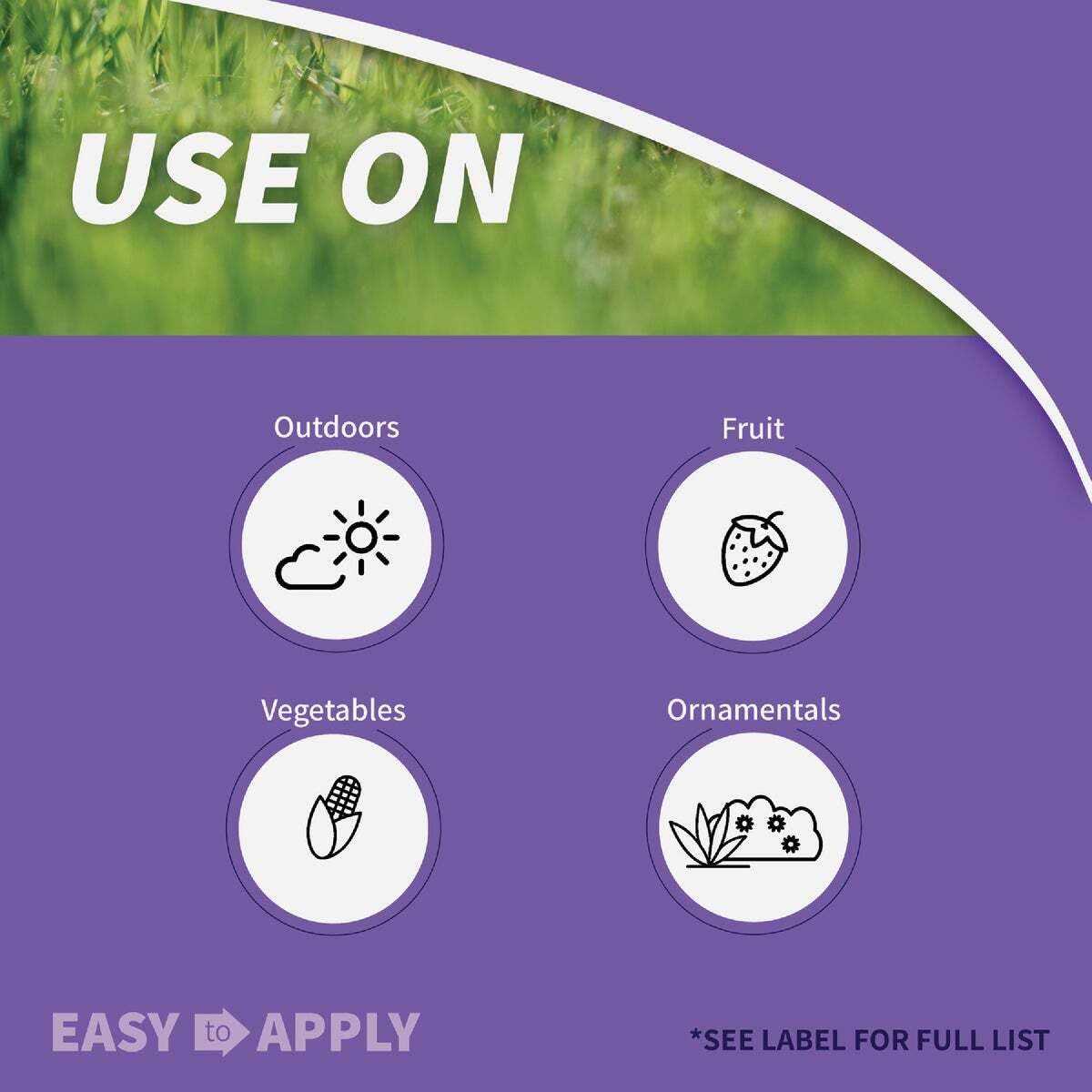 Bonide Malathion applied to vegetables in a backyard garden