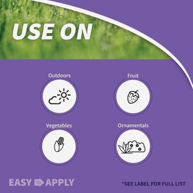 Bonide Malathion applied to vegetables in a backyard garden