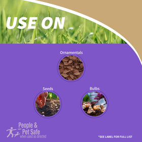 Bonide MOLEMAX granules designed for lawns and beds deterring burrowers with castor oil action.