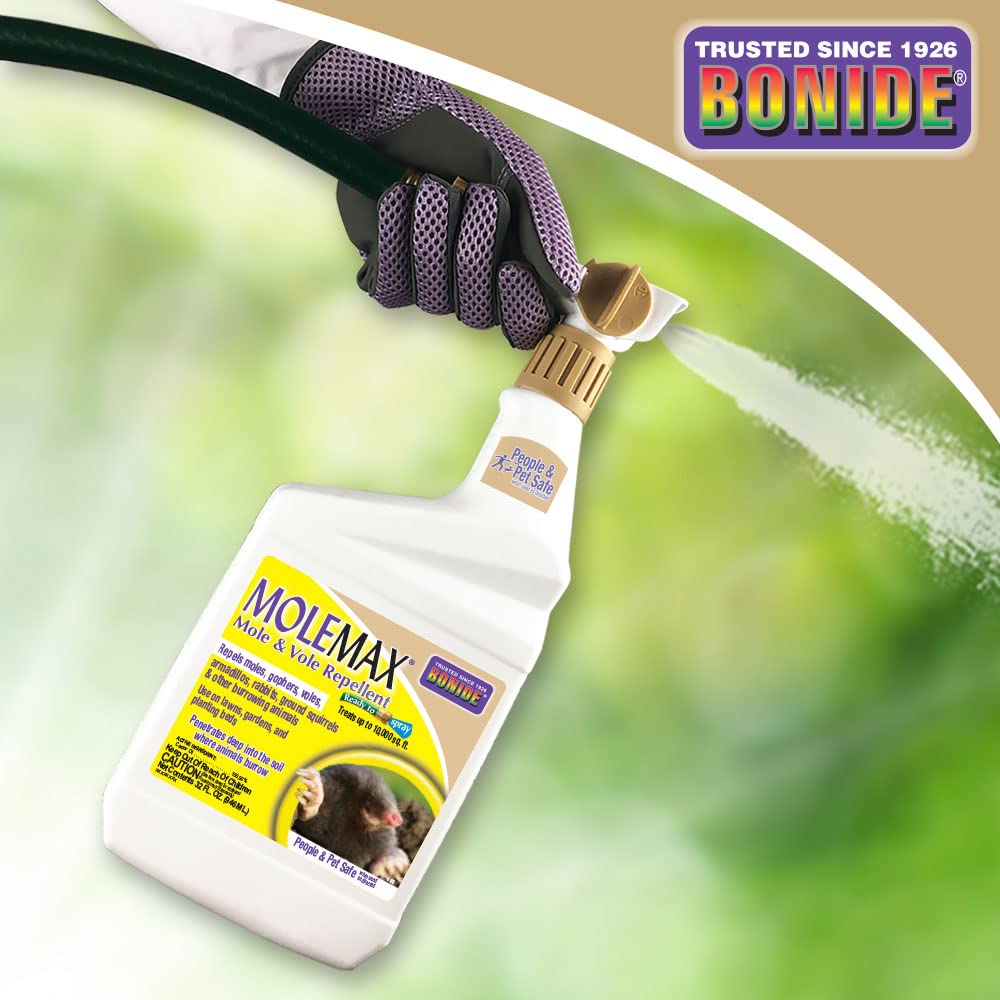 Bonide MOLEMAX offers up to three months of protection per application.