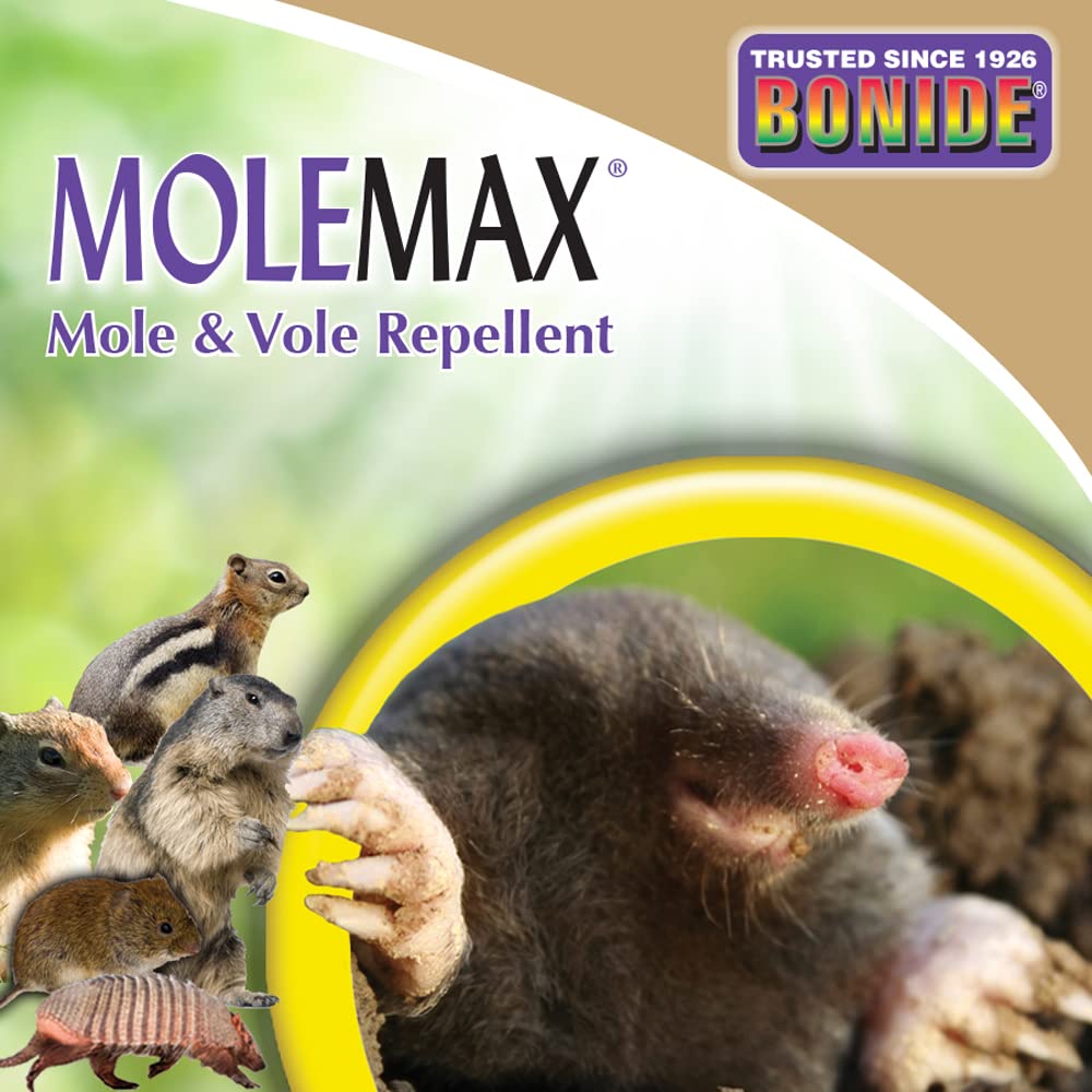 Bonide MoleMax granules offer pet-safe use when used as directed.