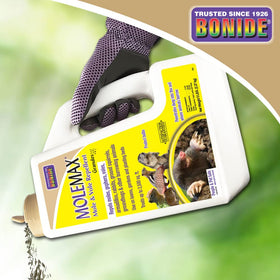 Bonide MoleMax protects flower beds with long-lasting pellets.
