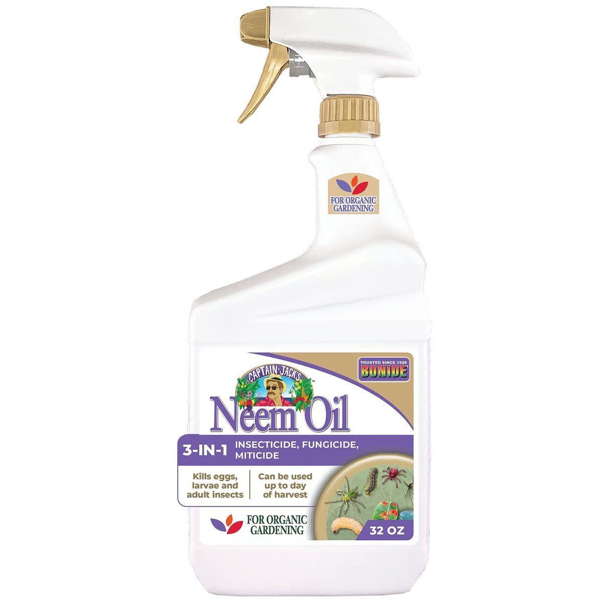 Bonide Neem Oil bottle ready-to-use organic pest control benefits roses and vegetables