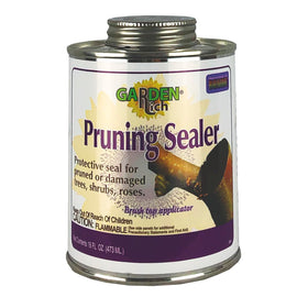 Bonide Pruning Sealer with brush-top applicator sealing a pruning wound on a tree
