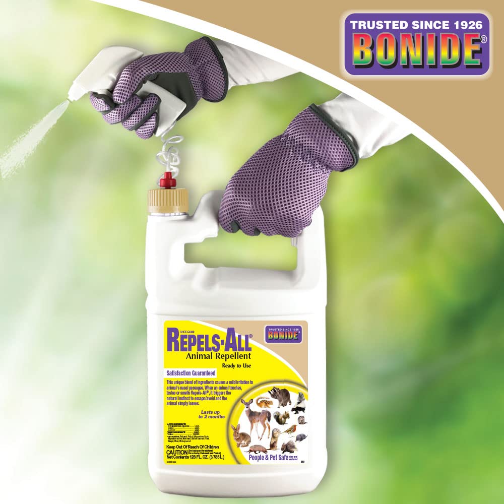 Bonide Repels-All RTU Tan dried blood and egg solids ingredient label