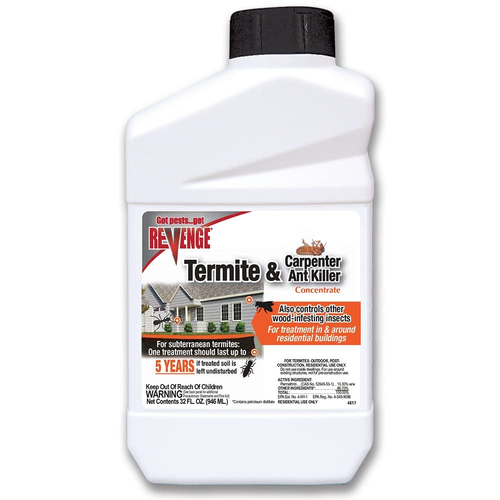 Bonide Revenge 32oz bottle ready for termite and carpenter ant control around the home.