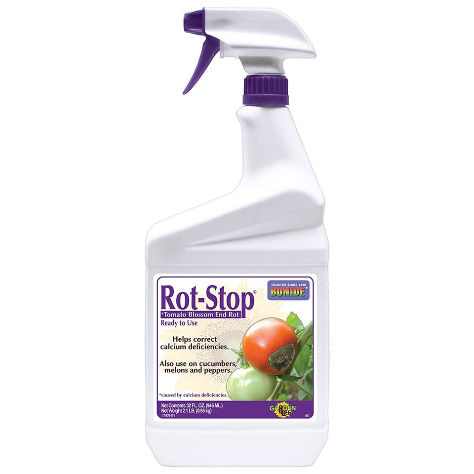 Bonide Rot-Stop tomato end rot spray delivers calcium for healthier blossoms