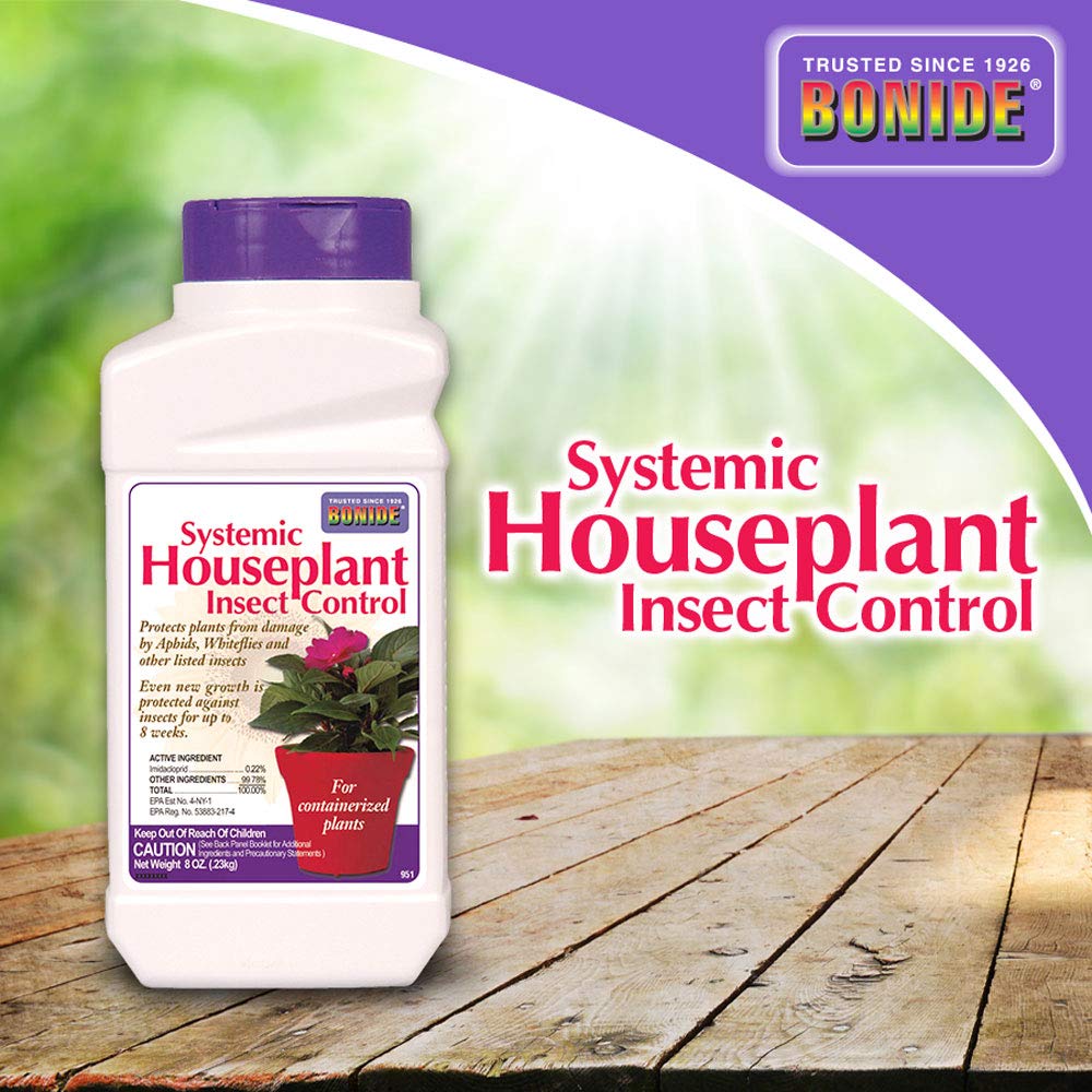 Bonide Systemic Houseplant Insect Control bottle and cap for storage.