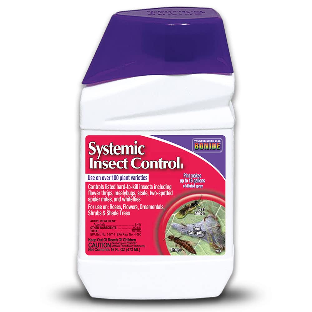 Bonide Systemic Insect Control bottle front view for garden pest protection
