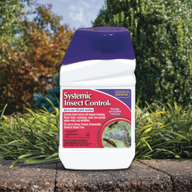 Bonide Systemic Insect Control sprayed leaves demonstrating coverage