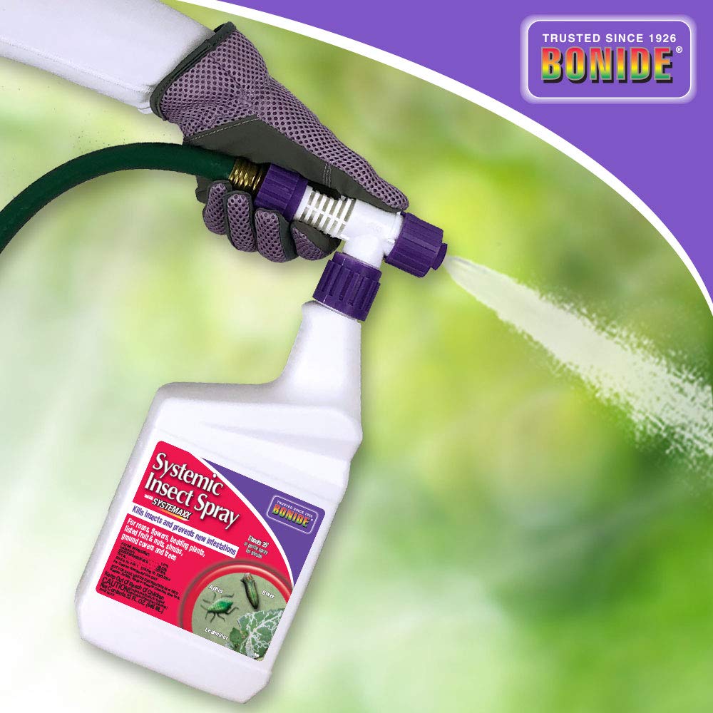 Bonide Systemic Insect Spray provides long-lasting bug control after drying