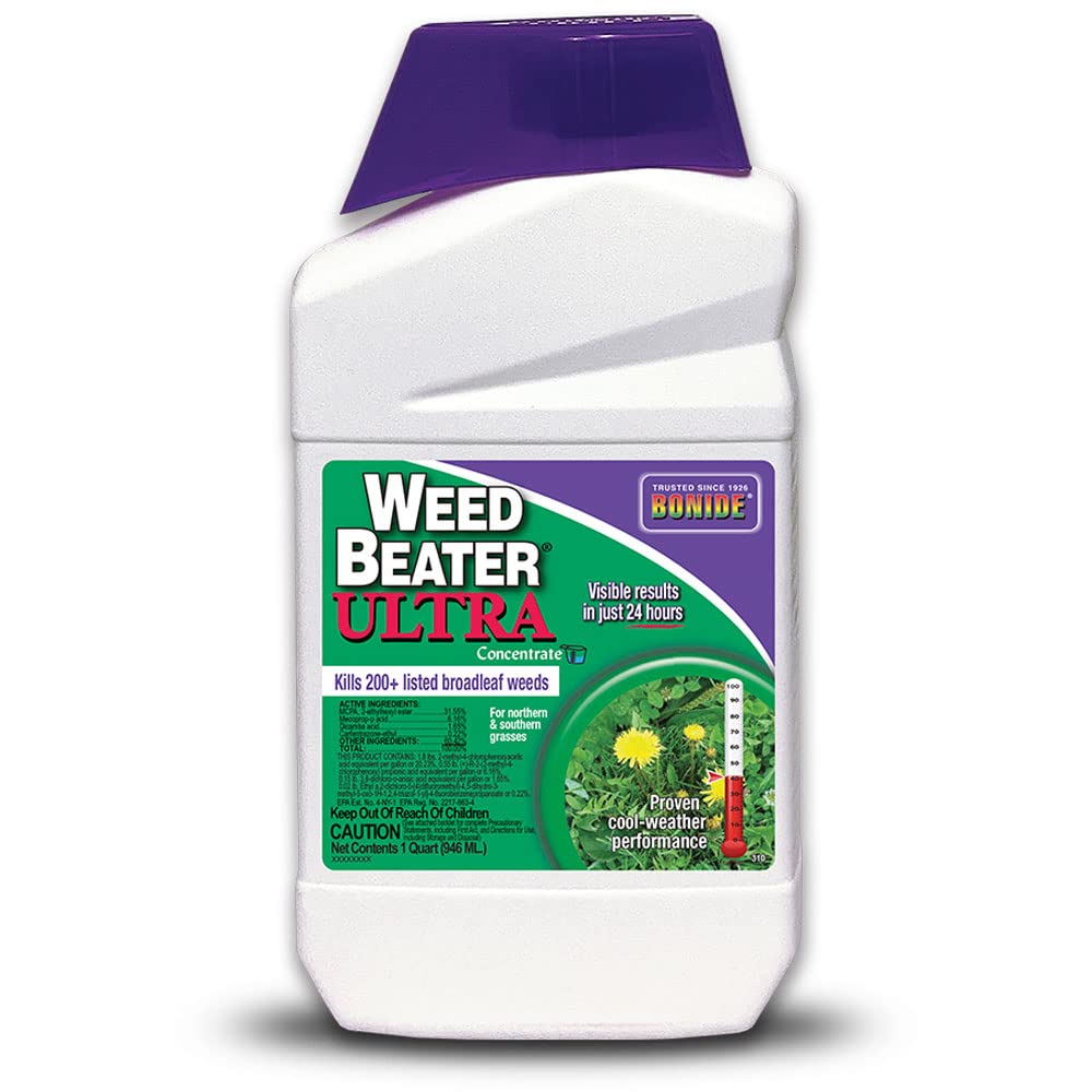 Bonide Weed Beater Ultra bottle pour shows quick, easy application for fast weed control.