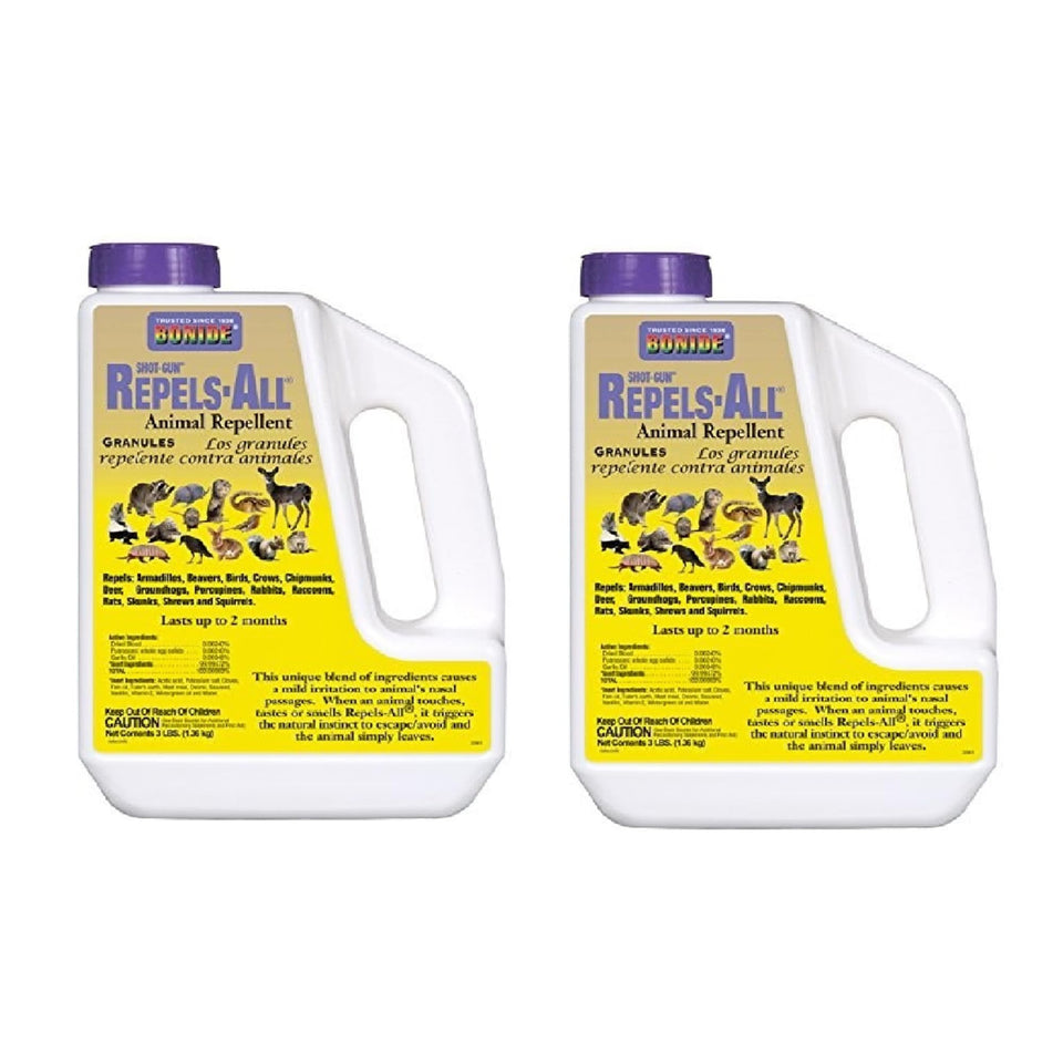 Bonine Repel Granules Animal Repellent bottle protecting gardens from nuisance animals