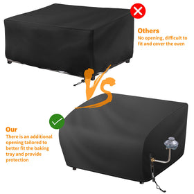 Bonnary grill cover with reinforced stitching enhances durability for outdoor use.