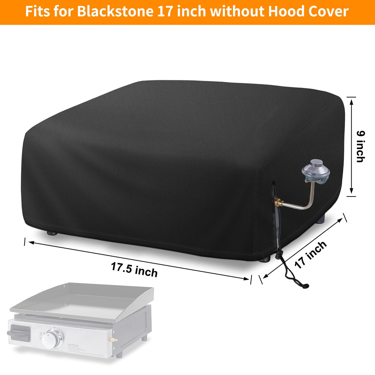 Bonnary grill cover in waterproof 420D Oxford shields outdoor griddle