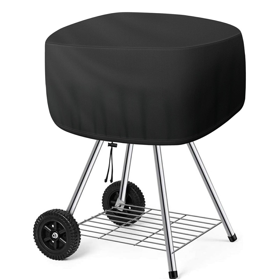 Bonnary outdoor grill cover front view protects an 18-inch charcoal grill from rain