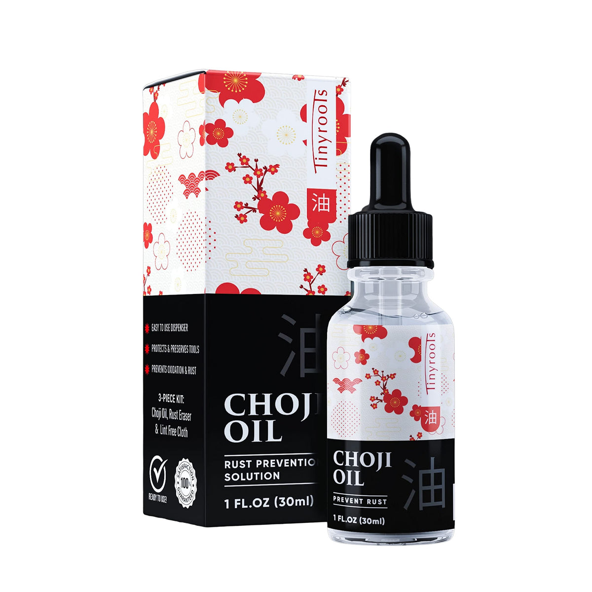 Bonsai Outlet Choji Oil restored luster on weathered pots and blades.