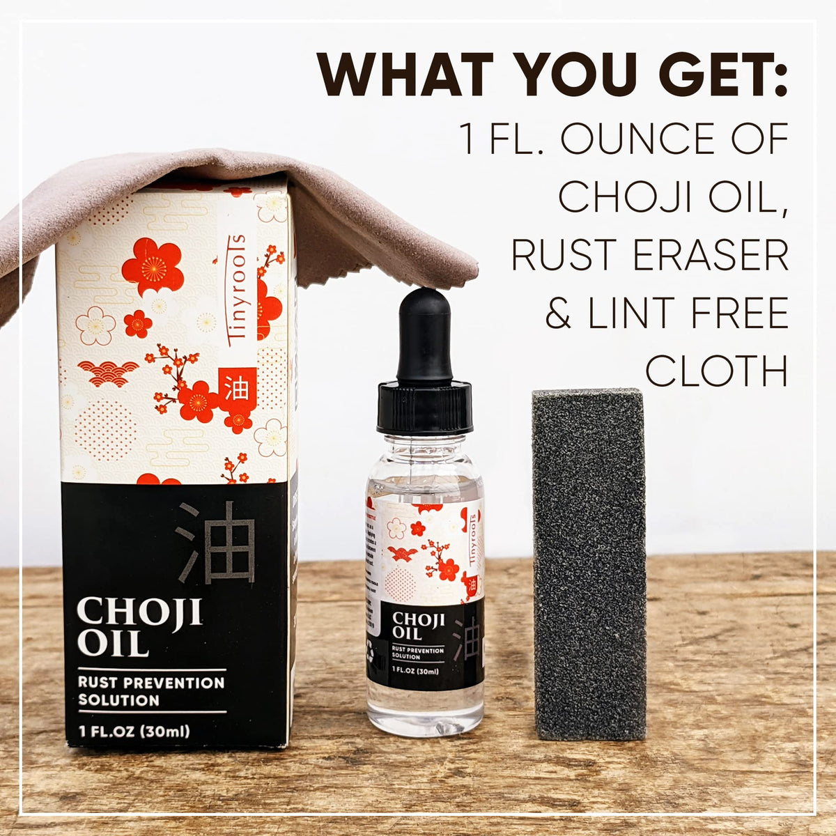 Bonsai Outlet Choji Oil rust eraser cleans and protects metal surfaces.