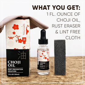 Bonsai Outlet Choji Oil rust eraser cleans and protects metal surfaces.