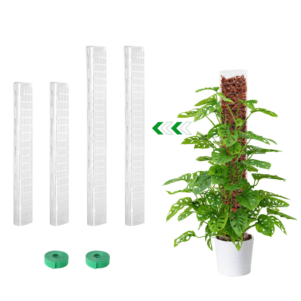 Bonviee 15in moss pole with D-shape for sturdy Monstera climbing.