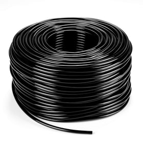 Bonviee 200ft drip tubing coiled for easy outdoor irrigation setup