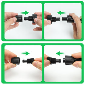 Bonviee 5/16 inch tubing in use demonstrates compact, targeted garden watering.