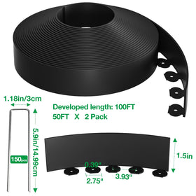 Bonviee border assembly pack highlights staples to fix straight or curved borders