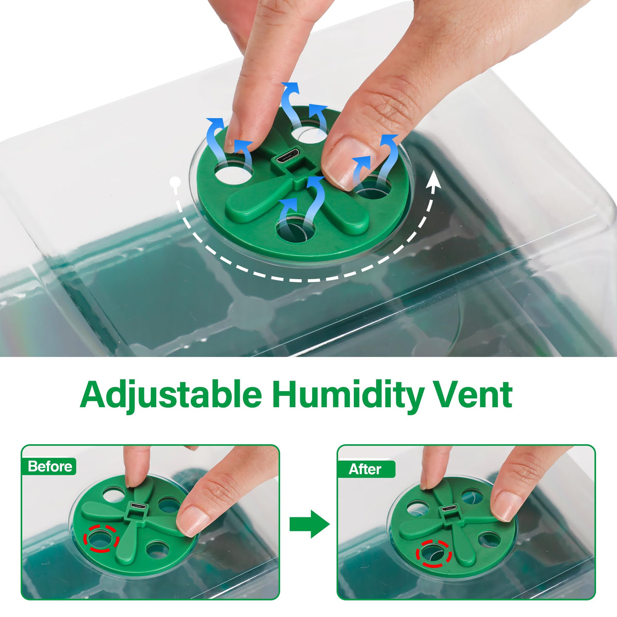 Bonviee complete seed starter kit covers all germination stages