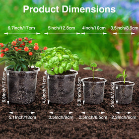 Bonviee drainage holes clear pots highlight drainage and airflow for healthier seedlings.