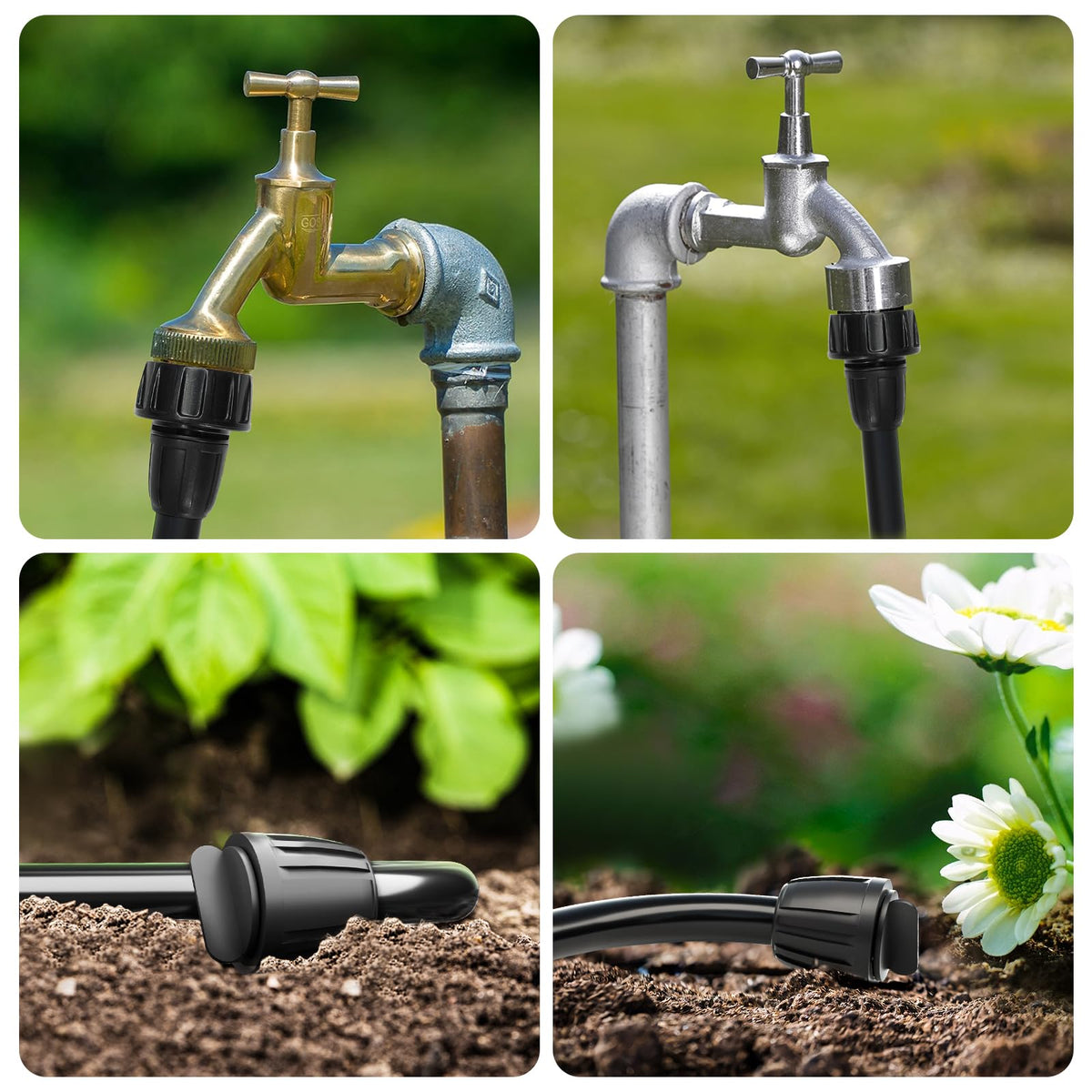 Bonviee drip fittings pack enables easy, customizable irrigation layouts.