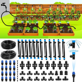 Bonviee drip irrigation 230ft kit ready for streamlined garden watering.