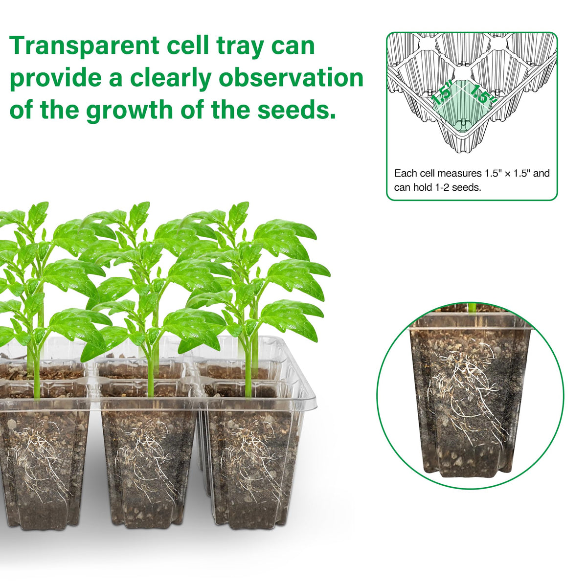 Bonviee durable PVC seed trays are reusable and long-lasting