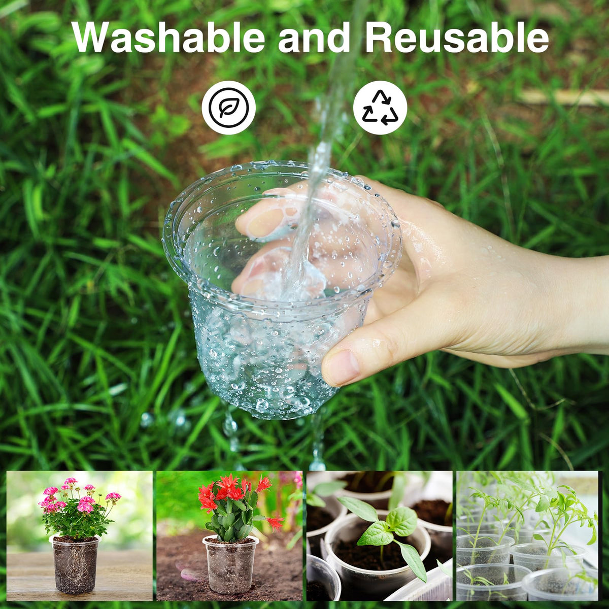 Bonviee durable reusable plastic pots offer long-lasting indoor gardening usability.