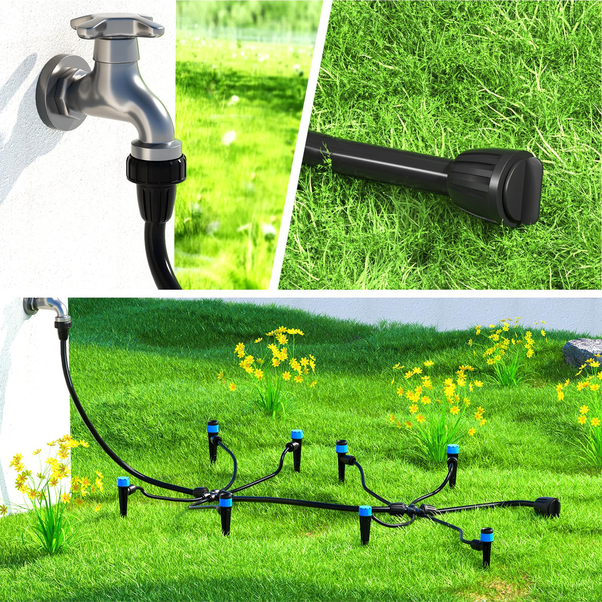 Bonviee end plugs seal tubing ends to prevent leaks during irrigation.