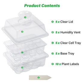 Bonviee humidity dome with adjustable vents for indoor germination control