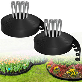 Bonviee landscape edging kit demonstrates a 1.5in border for tidy lawn borders and neat flower beds