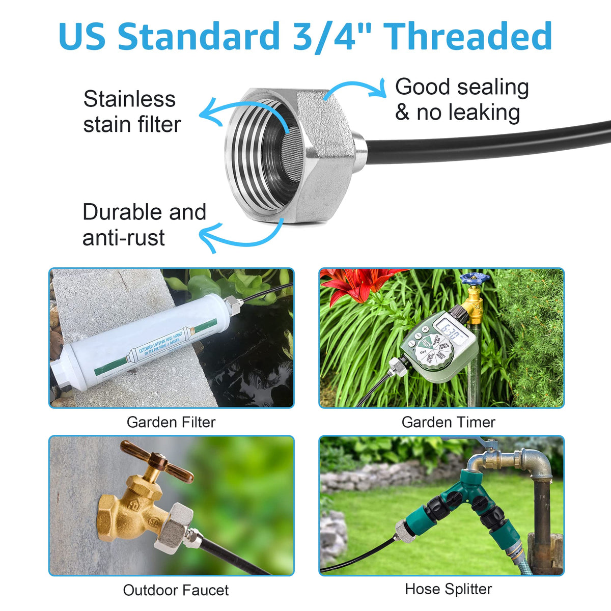 Bonviee Misters leak-proof connectors prevent drips during use