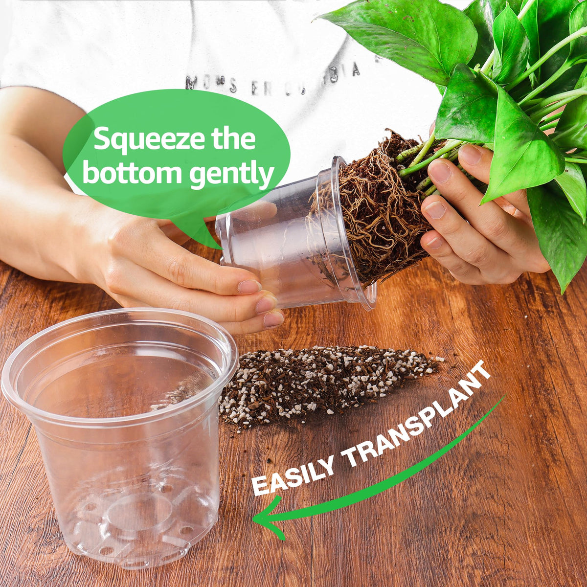 Bonviee pots with drainage holes promote healthier root aeration.