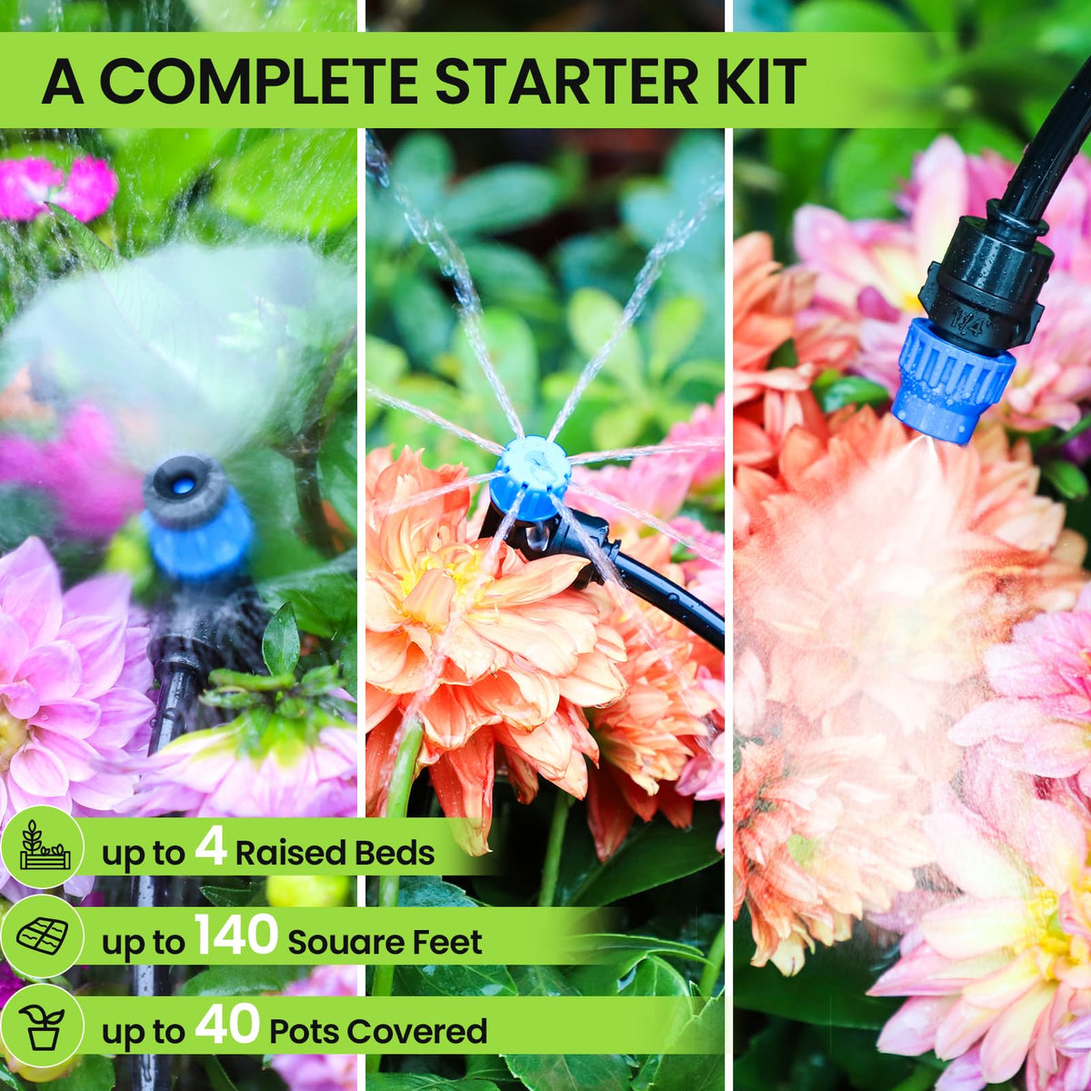 Bonviee quick-connect fittings provide leak-free, tool-free connections.
