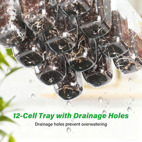 Bonviee reusable plastic tray offers durability for multiple planting cycles.