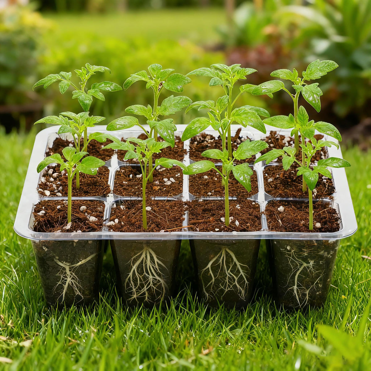 Bonviee tray with drainage holes helps prevent overwatering in small pots.
